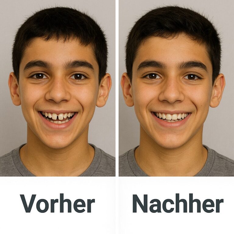 Jugendlicher mit Zahnimplantate